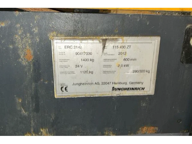 Jungheinrich electrsiche transpallet - afbeelding 8 van  8