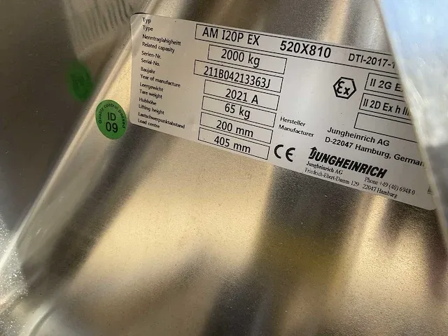 Jungheinrich hand hydraulische palletwagen - afbeelding 4 van  4