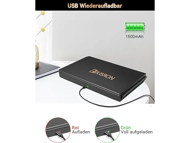 Jusron 360° opvouwbare spiegel met licht - afbeelding 2 van  4