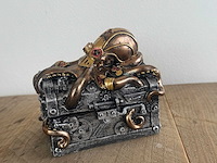 Juwelenkistje octopus steampunk h12cm - afbeelding 1 van  3