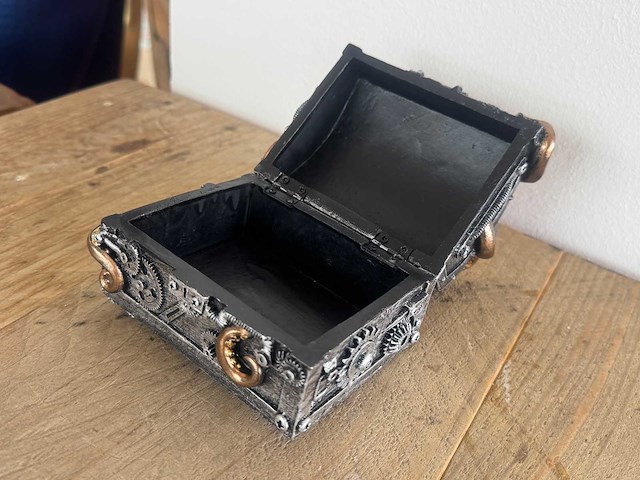 Juwelenkistje octopus steampunk h12cm - afbeelding 3 van  3