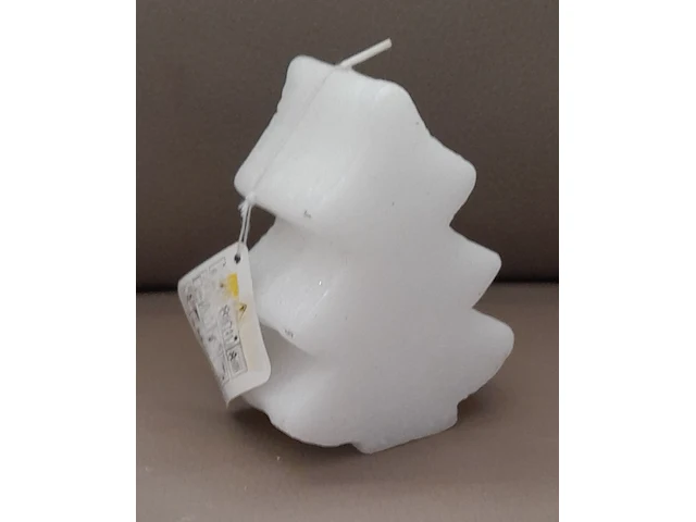 Kaars kerstboom grijs 12 *8,50 cm - afbeelding 3 van  3