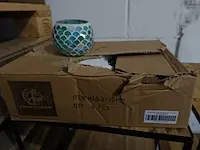 Kaarshouder en potjes met diverse kaarsen - afbeelding 8 van  8