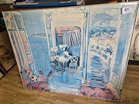 Kader 90x110cm, glas gebroken - afbeelding 1 van  3