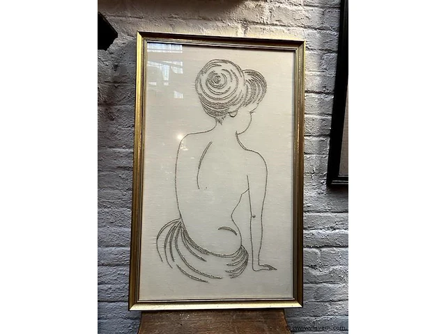Kader glas vrouw goud - afbeelding 1 van  1