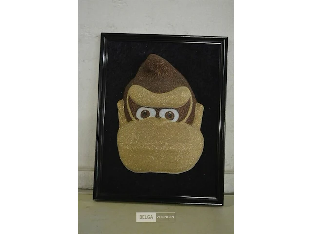 Kader met 3d donkey kong, home deco collection 33x43cm - afbeelding 1 van  2
