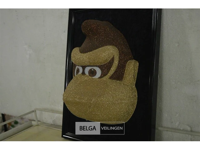 Kader met 3d donkey kong, home deco collection 33x43cm - afbeelding 2 van  2