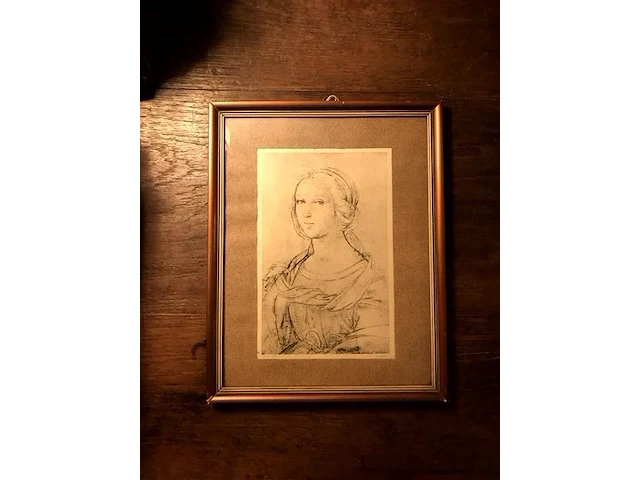 Kader met glas jeanne fille - raphael - afbeelding 1 van  1