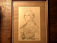 Kader met glas jeanne fille - raphael - afbeelding 1 van  1