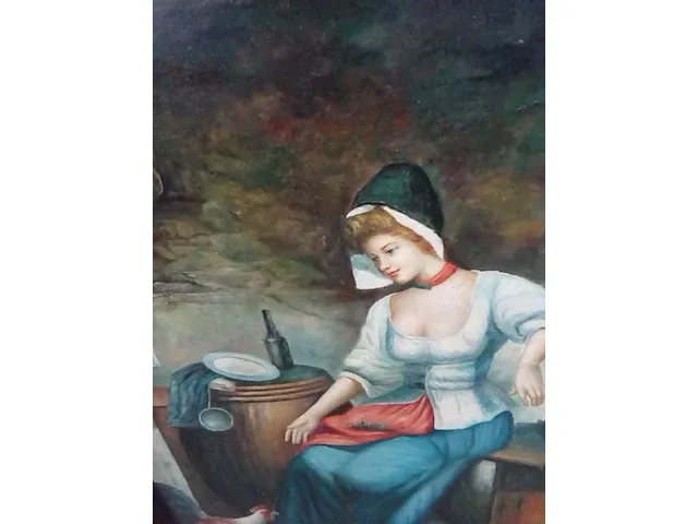 Kader vrouw+haan 105x70 - afbeelding 3 van  3