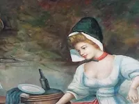 Kader vrouw+haan 105x70 - afbeelding 3 van  3