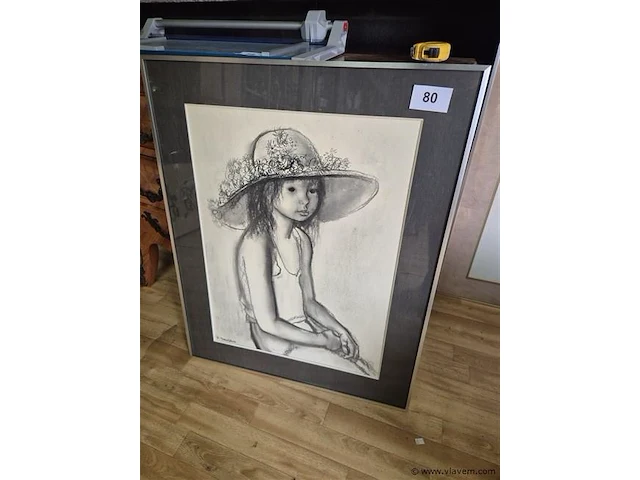 Kader werk achter glas 72x92cm - afbeelding 1 van  3