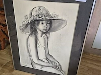 Kader werk achter glas 72x92cm - afbeelding 1 van  3