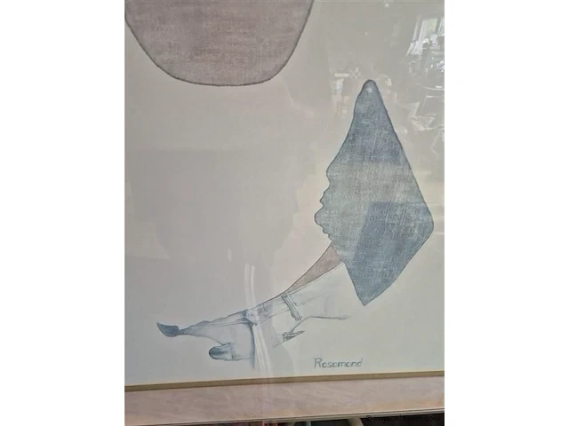 Kader werk achter glas 79x94cm - afbeelding 3 van  4