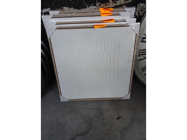 Kader wit met hout - afbeelding 1 van  1