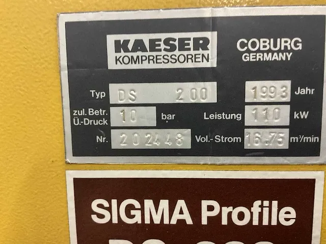 Kaeser ds200 luchtcompressor - afbeelding 6 van  7