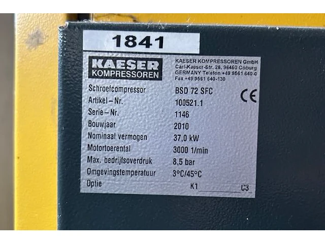 Kaeser schroefcompressor - afbeelding 6 van  6