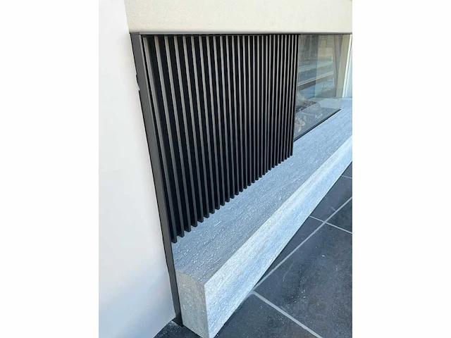 Kal-fire gi110/55cr gaskachel met siersteen en design achterwand en zijkant die doorloopt - afbeelding 8 van  9