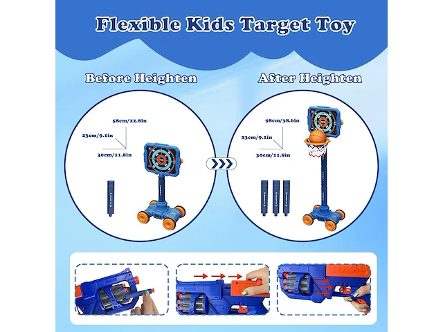 Kaladuck 2 in 1 basketbal en schietspel - afbeelding 3 van  4