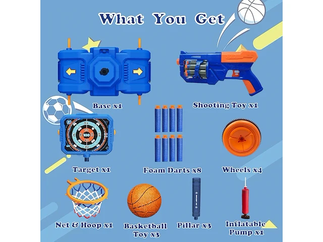 Kaladuck 2 in 1 basketbal en schietspel - afbeelding 4 van  4