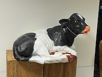 Kalf liggend h50cm x l90cm zwart/wit - afbeelding 1 van  2