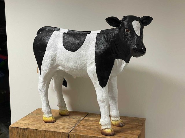 Kalf staand h70cm x l88cm zwart/wit - afbeelding 1 van  2
