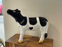 Kalf staand kop omhoog h60cm x l75cm zwart/wit - afbeelding 1 van  2