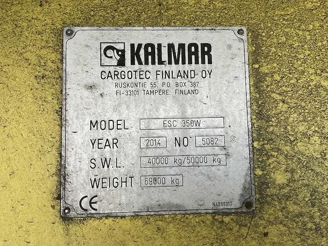 Kalmar - hybrid esc350w - straddle carrier - 2014 - afbeelding 31 van  42