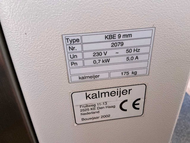 Kalmeijer kbe 9mm broodsnijmachine - afbeelding 2 van  7