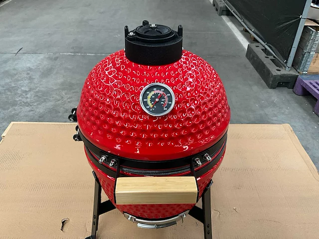 Kamado grill ( 13 inch ) - rood - afbeelding 2 van  5