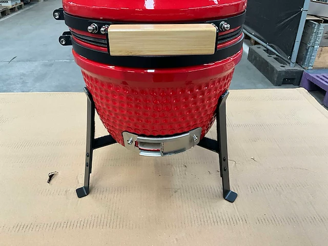 Kamado grill ( 13 inch ) - rood - afbeelding 3 van  5