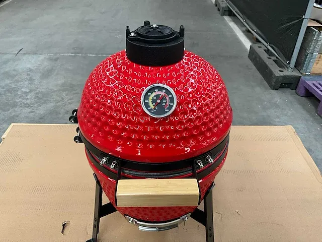 Kamado grill ( 13 inch ) - rood - afbeelding 2 van  5