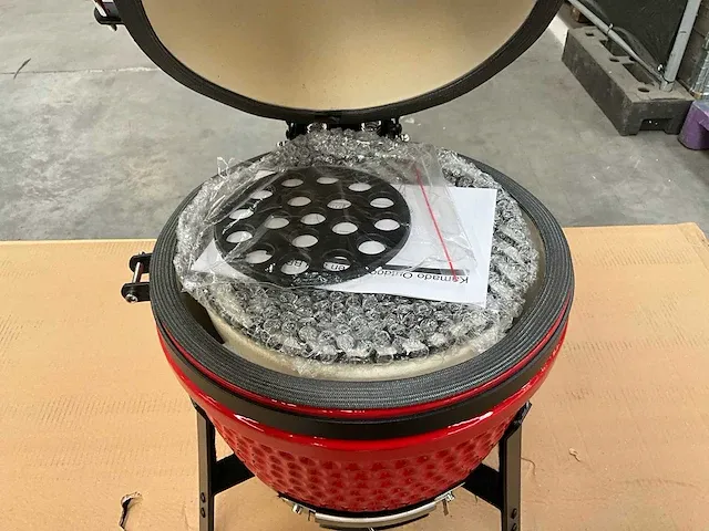 Kamado grill ( 13 inch ) - rood - afbeelding 4 van  5
