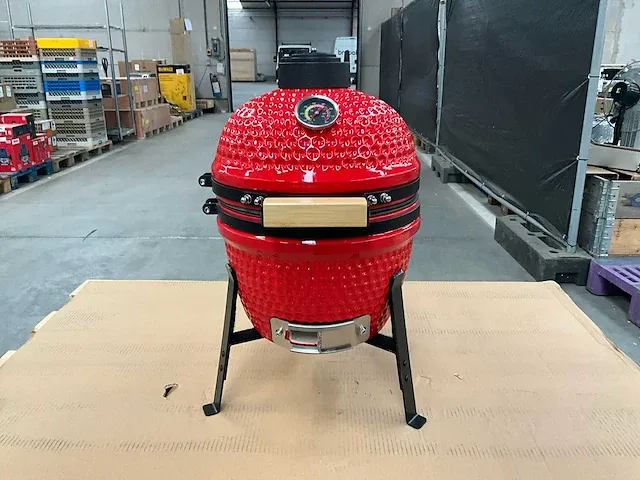 Kamado grill ( 13 inch ) - rood - afbeelding 1 van  5