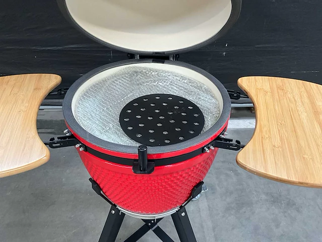Kamado grill ( 21 inch ) - rood - afbeelding 3 van  6