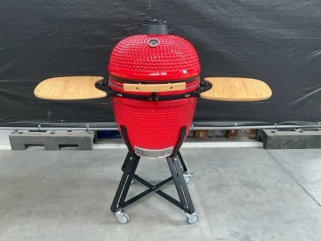 Kamado grill ( 21 inch ) - rood - afbeelding 1 van  6