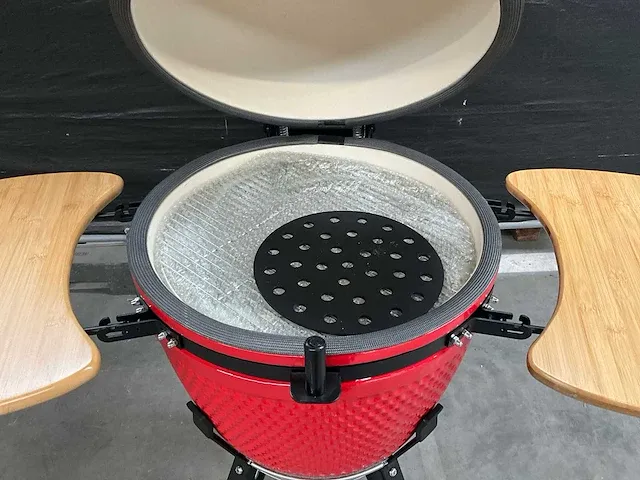 Kamado grill ( 21 inch ) - rood - afbeelding 3 van  6