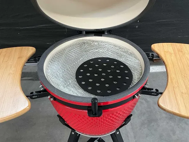 Kamado grill ( 21 inch ) - rood - afbeelding 3 van  6