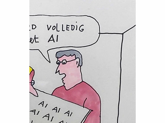 Kamagurka - ai- inkt en kleurstift op papier - ingelijst - afbeelding 5 van  5