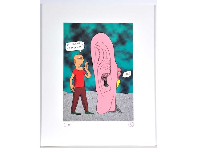 Kamagurka - is daar iemand? - zeefdruk - afbeelding 2 van  6
