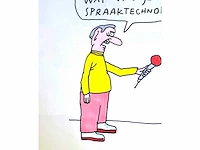 Kamagurka - spraaktechnologie - inkt en kleurstift op papier - ingelijst - afbeelding 4 van  5