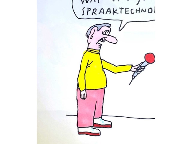 Kamagurka - spraaktechnologie - inkt en kleurstift op papier - ingelijst - afbeelding 4 van  5