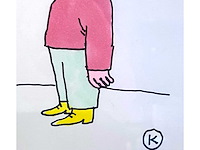 Kamagurka - spraaktechnologie - inkt en kleurstift op papier - ingelijst - afbeelding 5 van  5