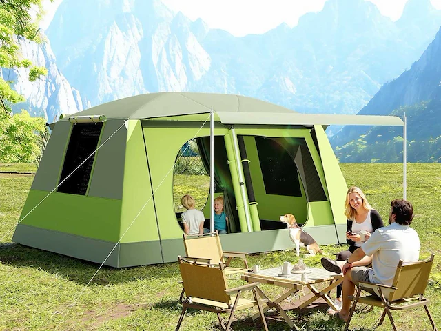 Kampeertent met veranda voor 4 tot 8 personen - afbeelding 1 van  8