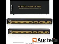 Kanaan hdmi 2.0 matrix ps5 switch splitter 1x2 |1x4 4k/1080p | ondersteunt ps5, notebook - afbeelding 1 van  7