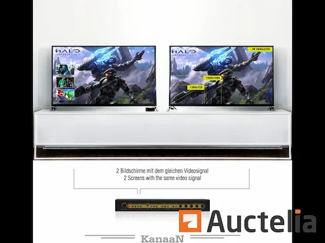 Kanaan hdmi 2.0 matrix ps5 switch splitter 1x2 |1x4 4k/1080p | ondersteunt ps5, notebook - afbeelding 2 van  7