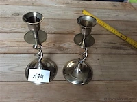 Kandelaar metaal 2stuks - afbeelding 1 van  2