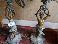 Kandelaars in metaal en zamak - afbeelding 2 van  3