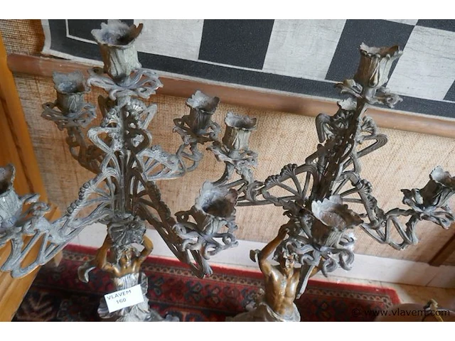 Kandelaars in metaal en zamak - afbeelding 3 van  3
