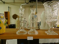 Kandelaars in zwaar glas - afbeelding 1 van  1